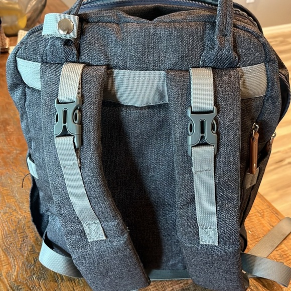 Chic Charcoal Baby Backpack with Brown Accents - Picture 11 of 11